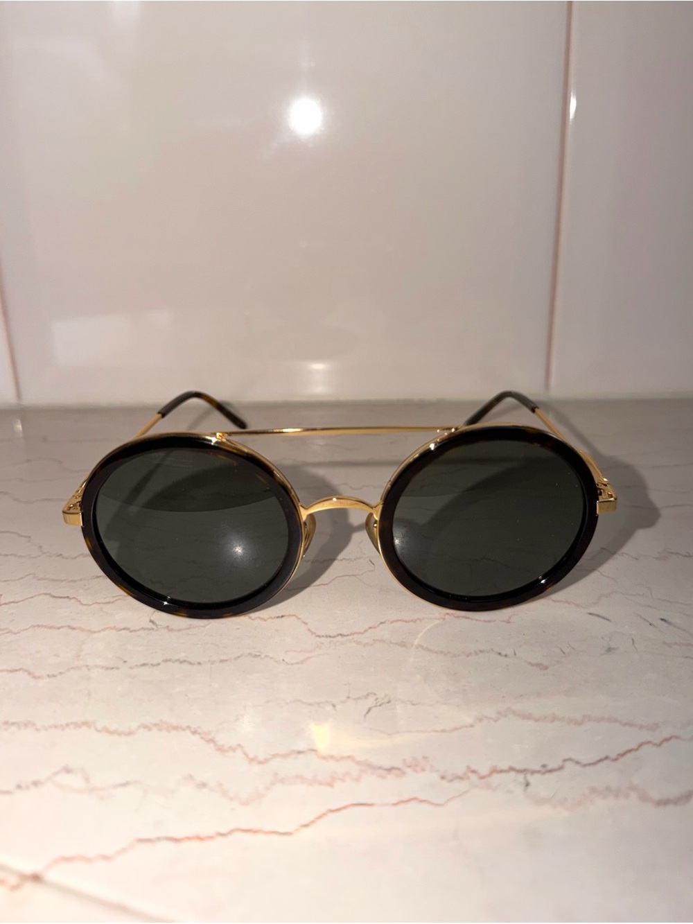 Wildfox Gold and Tortoise Frame Lens Round Sunglasses - Women Accessories